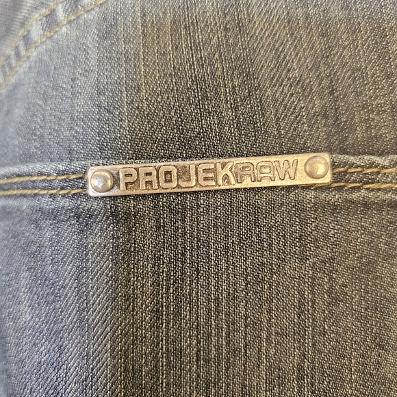 Projekt Raw straight cut cotton blend denim blue jeans pants size men 36x30 US - Picture 4 of 8